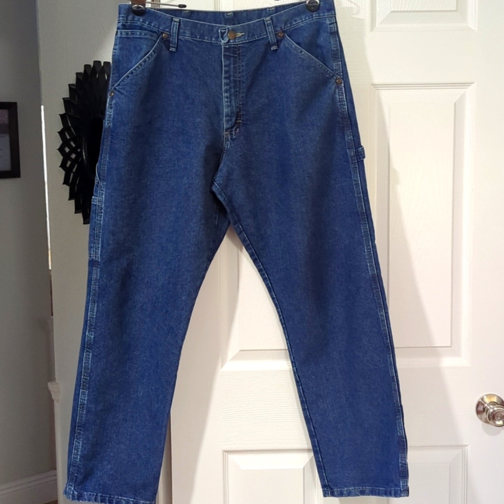 VTG Wrangler Authentic Issue Men's Carpenter 34x30 Utility Tough Jeans